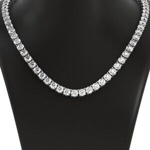 20.00Ct Lab Grown Diamond Tennis Necklace in 14k White Gold for $5350